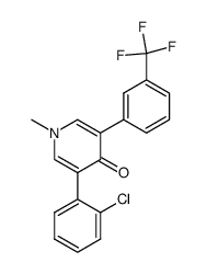 3-(2-chlorophenyl)-1-methyl-5-(3-trifluoromethylphenyl)-4(1H)-pyridone结构式