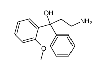 3-Amino-1-phenyl-1-(2-methoxy-phenyl)-propanol-(1)结构式