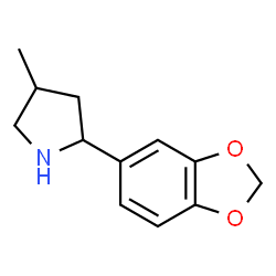 Pyrrolidine, 2-(1,3-benzodioxol-5-yl)-4-methyl- (9CI) structure