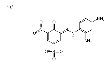 sodium 3-[(2,4-diaminophenyl)azo]-4-hydroxy-5-nitrobenzenesulphonate结构式