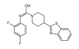 1-Piperidinecarboxamide,4-(2-benzothiazolyl)-N-(2,4-difluorophenyl)-(9CI) structure