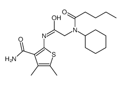 3-Thiophenecarboxamide,2-[[[cyclohexyl(1-oxopentyl)amino]acetyl]amino]-4,5-dimethyl-(9CI) Structure