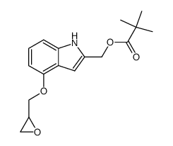 4-(2,3-epoxypropoxy)-2-pivaloyloxymethyl-indole结构式