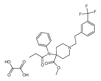 methyl 4-[N-(1-oxopropyl)-N-phenylamino]-1-{2-[3-(trifluoromethyl)phenyl]ethyl}-4-piperidinecarboxylate ethanedioate Structure