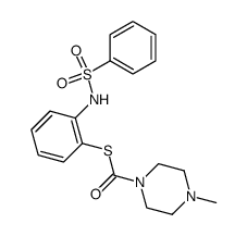 4-methyl-piperazine-1-carbothioic acid S-(2-benzenesulfonylamino-phenyl) ester Structure