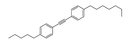 1-heptyl-4-[2-(4-pentylphenyl)ethynyl]benzene结构式