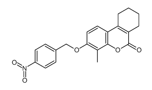 4-methyl-3-[(4-nitrophenyl)methoxy]-7,8,9,10-tetrahydrobenzo[c]chromen-6-one Structure