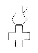 14,14-dimethyl-13-oxabicyclo[10.4.0]-hexadec-[1(12)]-ene结构式