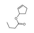 cyclopent-2-en-1-yl butanoate结构式