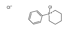 1-chloro-1-phenylphosphinan-1-ium,chloride Structure
