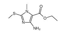 5-amino-3-methyl-2-methylsulfanyl-3H-imidazole-4-carboxylic acid ethyl ester结构式