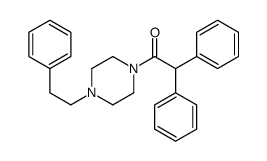 2,2-diphenyl-1-[4-(2-phenylethyl)piperazin-1-yl]ethanone结构式