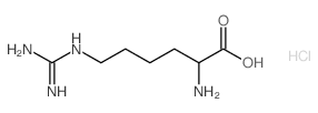 2-AMINO-6-GUANIDINOHEXANOIC ACID HYDROCHLORIDE结构式