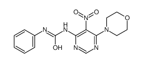 1-(6-morpholin-4-yl-5-nitropyrimidin-4-yl)-3-phenylurea结构式