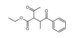 ethyl 2-acetyl-3-methyl-4-oxo-4-phenylbutanoate Structure