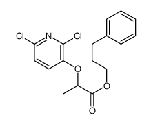 3-phenylpropyl 2-(2,6-dichloropyridin-3-yl)oxypropanoate结构式