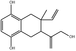 6-Ethenyl-5,6,7,8-tetrahydro-7-[1-(hydroxymethyl)ethenyl]-6-methyl-1,4-naphthalenediol structure