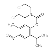 Carbamic acid,bis(2-chloroethyl)-, 6-nitrosothymyl ester (8CI)结构式