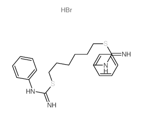 Carbamimidothioic acid, phenyl-, 1,6-hexanediyl ester, dihydrobromide (9CI) Structure