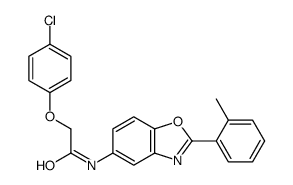 2-(4-chlorophenoxy)-N-[2-(2-methylphenyl)-1,3-benzoxazol-5-yl]acetamide Structure