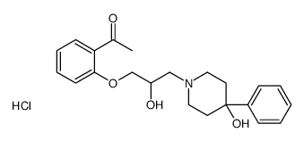 2'-((2-HYDROXY-3-(4-HYDROXY-4-PHENYLPIPERIDINO))PROPOXY)ACETOPHENONE HYDROCHLORIDE结构式