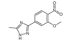 3-(3-methoxy-4-nitrophenyl)-5-methyl-1H-1,2,4-triazole Structure