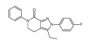 3-ethyl-2-(4-fluoro-phenyl)-6-phenyl-2,4,5,6-tetrahydro-pyrazolo[3,4-c]pyridin-7-one Structure