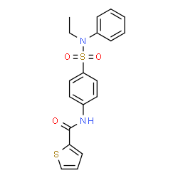 N-(4-{[ethyl(phenyl)amino]sulfonyl}phenyl)-2-thiophenecarboxamide structure