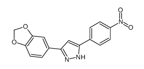 3-(1,3-benzodioxol-5-yl)-5-(4-nitrophenyl)-1H-pyrazole Structure