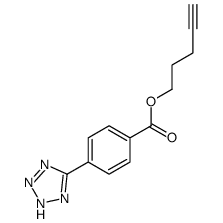 pent-4-ynyl 4-(2H-tetrazol-5-yl)benzoate结构式