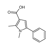 1,2-Dimethyl-5-phenyl-1H-pyrrole-3-carboxylic acid结构式