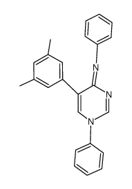 [5-(3,5-dimethyl-phenyl)-1-phenyl-1H-pyrimidin-4-ylidene]-phenyl-amine Structure