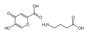 4-aminobutanoic acid,5-hydroxy-4-oxopyran-2-carboxylic acid Structure