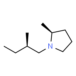 Pyrrolidine, 2-methyl-1-[(2R)-2-methylbutyl]-, (2S)- (9CI)结构式