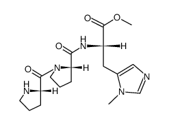 L-prolyl-L-prolyl-Nπ-methyl-L-histidine methyl ester结构式