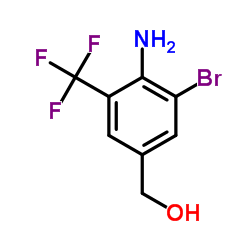 [4-Amino-3-bromo-5-(trifluoromethyl)phenyl]methanol结构式