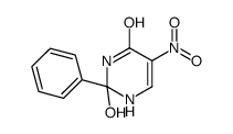2,3-dihydro-2-hydroxy-5-nitro-2-phenyl-1H-pyrimidin-4-one结构式