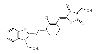 4-THIAZOLIDINONE, 5-[[2-CHLORO-3-[(3-ETHYL-2(3H)-BENZOTHIAZOLYLIDENE)ETHYLIDENE]-1-CYCLOHEXEN-1-YL]METHYLENE]-3-ETHYL-2-THIOXO- picture