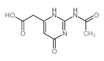 2-(2-acetamido-6-oxo-3H-pyrimidin-4-yl)acetic acid Structure