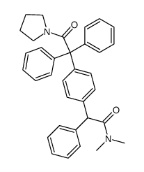 N,N-dimethyl-2-(4-(2-oxo-1,1-diphenyl-2-(pyrrolidin-1-yl)ethyl)phenyl)-2-phenylacetamide结构式