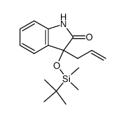 3-allyl-3-tert-butyldimethylsilyloxyindolin-2-one Structure