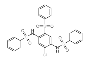 Benzenesulfonamide,N-[2-chloro-5-(phenylsulfonyl)-4-[(phenylsulfonyl)amino]phenyl]-结构式