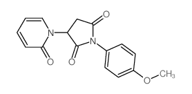2,5-Pyrrolidinedione,1-(4-methoxyphenyl)-3-(2-oxo-1(2H)-pyridinyl)- structure