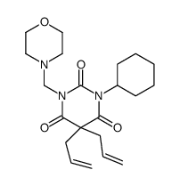 1-cyclohexyl-3-(morpholin-4-ylmethyl)-5,5-bis(prop-2-enyl)-1,3-diazinane-2,4,6-trione结构式