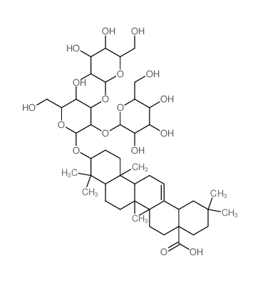 10-[5-hydroxy-6-(hydroxymethyl)-3,4-bis[[3,4,5-trihydroxy-6-(hydroxymethyl)oxan-2-yl]oxy]oxan-2-yl]oxy-2,2,6a,6b,9,9,12a-heptamethyl-1,3,4,5,6,6a,7,8,8a,10,11,12,13,14b-tetradecahydropicene-4a-carboxy picture