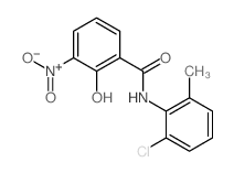 N-(2-chloro-6-methyl-phenyl)-2-hydroxy-3-nitro-benzamide Structure
