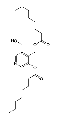 5-(hydroxymethyl)-2-methyl-4-[[(1-oxooctyl)oxy]methyl]-3-pyridyloctanoic acid Structure