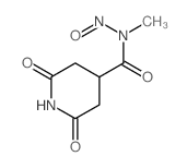 N-methyl-N-nitroso-2,6-dioxo-piperidine-4-carboxamide结构式