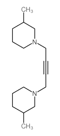 3-methyl-1-[4-(3-methyl-1-piperidyl)but-2-ynyl]piperidine结构式