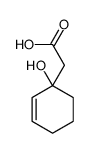 2-Cyclohexene-1-acetic acid, 1-hydroxy- (9CI) Structure